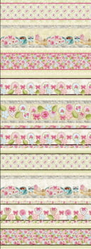 Tricoline estampa digital barrado cookies - CORTES 0,55m x 1,50m