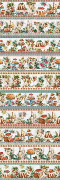 Tricoline estampa digital barrado um brinde ao natal  - CORTES 0,55m x 1,50m