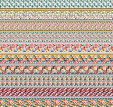 Tricoline estampa digital barrado Afrodite  - CORTES 0,55m x 1,50m 