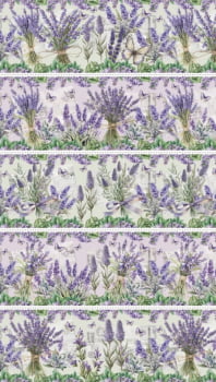 Tricoline estampa digital barrado toque de lavanda  - Dica para toalhas de banho 