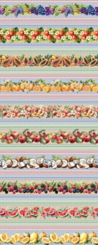 Tricoline estampa digital barrado fruits 