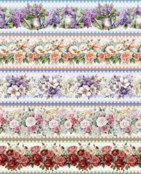 Tricoline estampa digital barrado vila das flores - Dica para toalhas de banho 