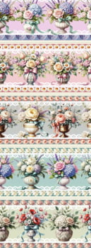 Tricoline estampa digital barrado vasinhos - Dica para toalhas de banho 