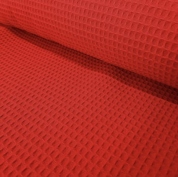 Tecido favo algodão Portugal vermelho - CORTES 0,55m x 1,60m 