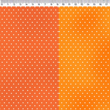 Tricoline estampa digital faixas de poá laranja 