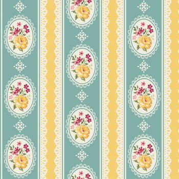 Tricoline estampado moldura tiffany 