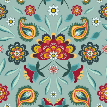 Tricoline estampado caleidoscópio cristal G