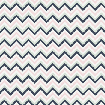 Tricoline estampado chevron rosa e azul