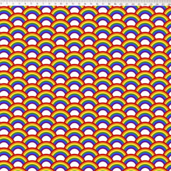 Tricoline estampado Colorê arco íris 