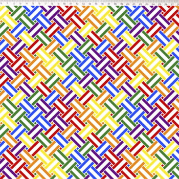 Tricoline estampado Colorê treliça 
