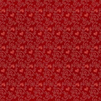 Tricoline estampa digital mini corações vermelho 
