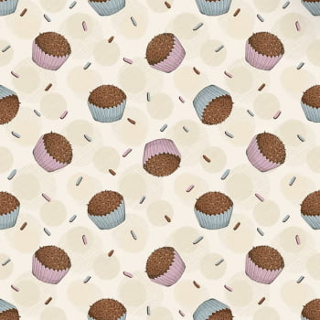 Tricoline estampa digital mini brigadeiros 