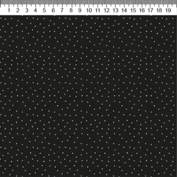 Tricoline estampa digital poá preto by Cris Poletto 