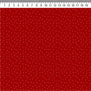 Tricoline estampa digital poá vermelho by Cris Poletto 
