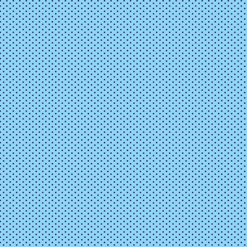 Tricoline estampado azul com poá azul 