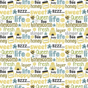 Tricoline estampado letters bee