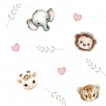 Flanela estampa digital safari dos sonhos 1 - CORTES 1,00m x 1,42m