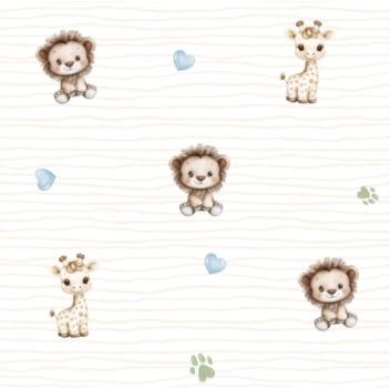 Flanela estampa digital safari dos sonhos 5 - CORTES 1,00m x 1,42m