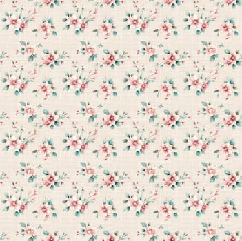 Tricoline estampa digital mini flores by Aline Rogério 