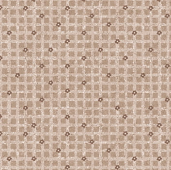 Tricoline estampa digital xadrez com florzinhas bege