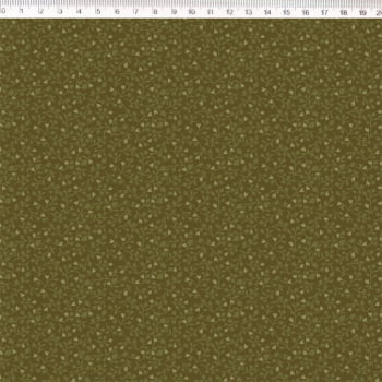 Tricoline estampado folhinhas fundo verde