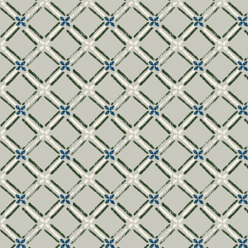 Tricoline estampado entrelaçado cinza 