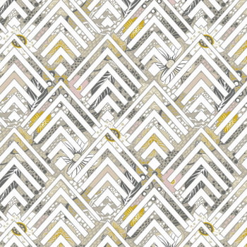 Tricoline estampado geométrico nova contemporânea 