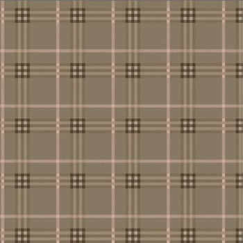 Tricoline estampa digital xadrez marrom peônias Tricoline estampa digital xadrez marrom peônias