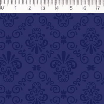 Tricoline estampado arabesco royal