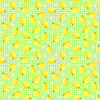 Tricoline estampado limão xadrez