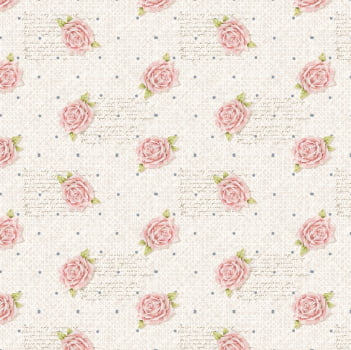 Tricoline estampa digital mini floral romantic 