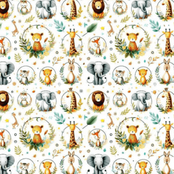 Tricoline estampa digital animais da África 