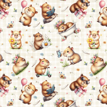 Tricoline estampa digital lazer da capivara 