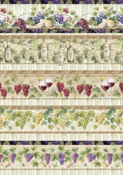 Tricoline estampa digital barrado uvas - CORTES 0,55m x 1,50m Tricoline estampa digital barrado uvas - CORTES 0,55m x 1,50m