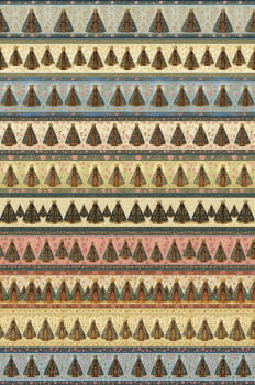 Tricoline estampa digital barrado Santa padroeira - CORTES 0,55m x 1,50m