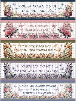 Tricoline estampa digital barrado versículos 