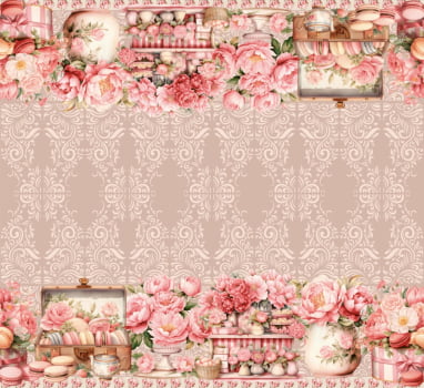 Sarja estampa digital toalha de mesa exuberância rosa