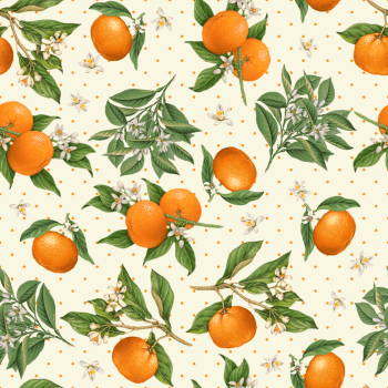 Tricoline estampa digital tangerinas
