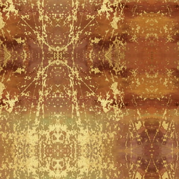 Tricoline estampa digital batik dourado 