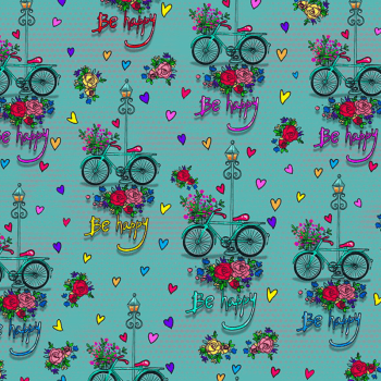 Tricoline estampa digital be happy