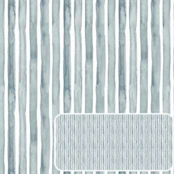 Tricoline estampa digital listrado azul watercolor 