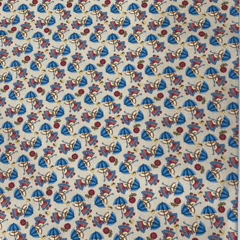 Tricoline estampa digital sunbonnet fundo bege 