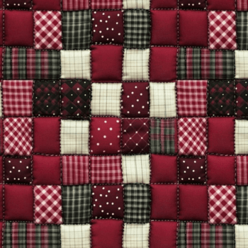 Tricoline estampa digital viver country quilt vinho