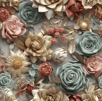 Tricoline estampa digital floral chic