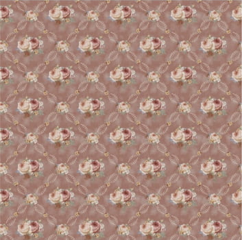 Tricoline estampa digital buquês flor rosa