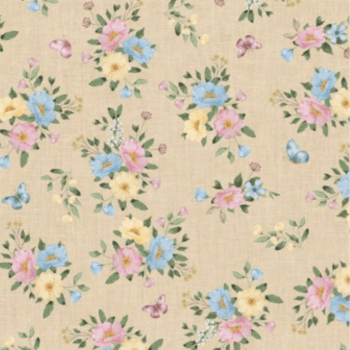 Tricoline estampa digital floral amarelo 