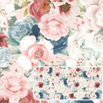 Tricoline estampa digital floral blush