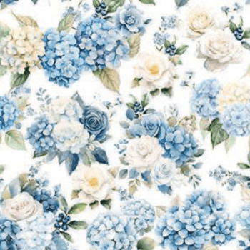 Tricoline estampa digital floral Florata blue