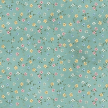 Tricoline estampa digital floral mini verde