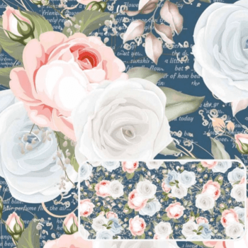 Tricoline estampa digital floral romance